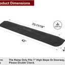 Ruedamann 1" Rise Threshold Ramps for Doorways, 2200 Lbs Capacity Wider Rubber Threshold Ramp, Special Non-Slip Portable Wheelchair Ramp, Handicap Ramp for Thresholds, Power Scooters, Cuttable