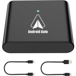 Wireless Android Auto Adapter - 2023 Android Auto Wireless Dongle for Cars with Factory Wired Android Auto, Support Online Upgrade Compatibility for Cars from 2017&Android 11