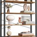 VASAGLE 6-Tier Bookshelf, Bookcase with Steel Frame, Book Shelf for Living Room, Home Office, Study, 11.8 x 31.5 x 73.2 Inches, Industrial Style, Rustic Brown and Ink Black ULLS082B01