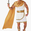 Morph Greek God Costume - Toga Roman Zeus Costume - Men's Greek Toga, Large