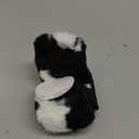 Black and White Cow Print Fuzzy Steering Wheel Cover for Women, Universal Auto Steering Wheel 14-15 Inch Soft Warm Car Interior Accessories with 2PCS Car Coasters, Suitable for Men and Women (One Size)