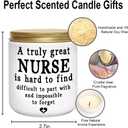Nurse Gifts for Women Nurse Practitioner Gifts 7 OZ Lavender Scented Candles School Student Nurse Graduation Gift Funny Retirement Bulk Presents Eco-Friendly Long Lasting Natural Soy Max Candle (Great Nurse White)