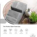 100% Cotton Bath Towel Set of 24-6 Bath Towels, 6 Hand Towels, 12 Wash Cloths, Sustainable, Soft, Highly Absorbent, Combed Cotton 24 Piece Set for Hotels, Spa, Bathroom, Dorm, Grey, Towel Set - Pack of 24