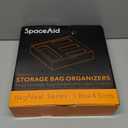 SpaceAid Bag Storage Organizer for Kitchen Drawer, Bamboo Organizer, Compatible with Gallon, Quart, Sandwich and Snack Variety Size Bag (1 Box 4 Slots) (Natural, 3"H)