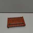 Bar Soap Holder, Ceramic Soap Dish Japanese Soap Tray for Countertop & Saver for Shower, Lift Soap Keep Dry with Self Drain, Red (Wave)