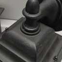 EDISHINE 2 Pack Outdoor Porch Light, Dusk to Dawn Exterior Lighting Fixtures, Modern Outdoor Wall Lights Fixture, Clear Water Ripple Glass, Anti-Rust Waterproof for Front Door Garage Patio, Black