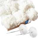 Royal Imports Artificial Carnations, Silk Faux Flowers, for Funeral Arrangements, Wedding Bouquets, Cemetery Wreaths, DIY Crafts - 100 Single 5" Stems - White