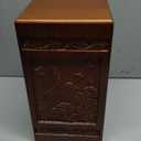 DBIGQ Wooden Urn for Ashes Adult Male Female,Decorative Burial Funeral Memorial Urn, Burial Casket Keepsake with Velvet Bag (Brown, 10, Butterfly and Rose)