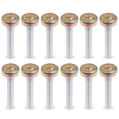 BlueStars 12 Pack Truck and Trailer Door Rollers Garage Door Rollers Hardware On Box Truck Rollup Door - Fit for 1" Track - 7/16'' Diameter x 2-3/4'' Long Rod