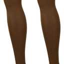 Truform 20-30 mmHg Compression Stockings for Men and Women, Thigh High Length, Dot Top, Closed Toe, Brown, X-Large