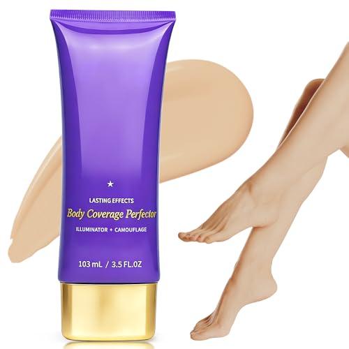 Tattoo Cover Up Makeup Waterproof, Body Coverage Perfector for Leg & Body Makeup, Bruise Scar Make up Tattoo Concealer Skin Full Coverage with Long Lasting 3.5oz, Natural Radiance