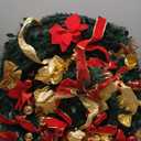 6ft Christmas Illuminated Spruce Poinsettia Pull Up Tree