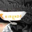 KIRUNDO Womens Summer Smocked Mini Dress 2025 Spring Puff Short Sleeve Boho Ruffle Crewneck Bubble A Line Short Dresses(Black, X-Large)