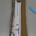 Spring Tension Curtain Rod 32-76 inch, Adjustable Expandable Tension Curtain Rod No Drilling, Tension rods for Window Doorway Kitchen Curtain, White