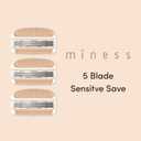 Kai Miness 5 Blade Razor Refill Cartridges, Gentle Beauty Groomer for Hair Removal, Ideal for Sensitive Skin, Japanese Steel Removes Body Hair, 3 Count