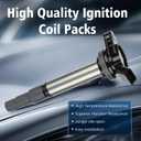 Ignition Coil Pack UF596 & Double Iridium Spark Plug 2009 2010 2011 for Toyota Corolla Matrix Prius 2012 2013 2014 2015 2017 for Lexus Scion IM XD for Pontiac Vibe 1.8L L4 UF619 90919-02258