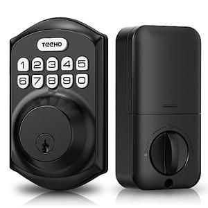 TEEHO TE001 Keyless Entry Door Lock with Keypad - Smart Deadbolt Lock for Front Door with 2 Keys - Auto Lock - Easy Installation - Matte Black