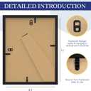 An&He 8.5 x 11 Picture Frame Set of 2, Black Photo Frame, Wooden Picture Frame with High Definition Glass for Wall & Tabletop Display