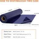 RENLITONG Navy Iron on Vinyl 12 Inch by 50 ft Roll Heat Transfer Vinyl for T-Shirt Navy HTV Rolls for All Cutter Machine - Easy to Cut & Weed for Heat Transfer Design