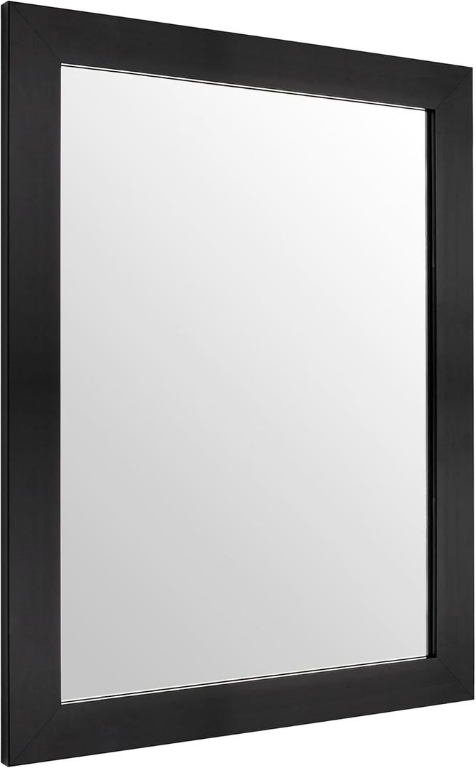 Ruomeng Rectangular Wall Mirror 16" x 20" for Bathroom, Bedroom, Entryway, Living Room, Black (20"L x 16"W)
