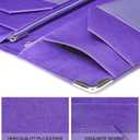 Server Books for Waitress - 5x9 Waiter Book Server Wallet with Zipper Pocket, Cute Waitress Book&Waitstaff Organizer with Money Pocket Fit Server Apron (Purple)