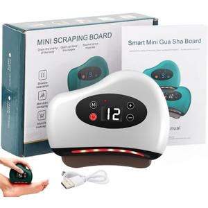 Thermaedge Plantar Fasciitis, ThermaEdge Foot Scraper, 12 Massage Levels and 12 Heat Levels, Red Light Heated Gua Sha Device for Plantar Fasciitis, 4-in-1 Vibration Device for Muscle Care(White)