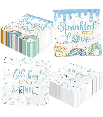Napkins Blue Donut Sprinkle Party Supplies Donut Baby Sprinkle .
