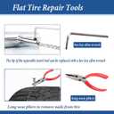 Tire Repair Kit, 68pcs Heavy Duty Tire Plug Kit, Universal Tire Repair Tools Flat Tire Puncture Repair for Car, Motorcycle, Truck, SUV, RV, ATV, Tractor, Trailer Fix Punctures and Plug Flats Patch Kit