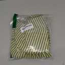 6 Pcs Round Green Placemats with Ruffle 15 Inch Cotton Striped Placemats Easter St Patricks Spring Wedding Boho Decorative Table Mats for Holiday Party Favors Table Decorations