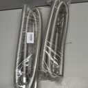 2 x Stainless Steel Exhaust Hose, Fuel Tank Diesel Gas Vent Hose Length 47.2 Inches Flexible Exhaust Tubing Diesel Heater Exhaust Pipe, 2.5cm/ 1 In Inner Diameter Air Heater Exhaust Pipe - 2PCS