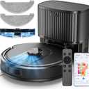 Vexilar Robot Vacuum and Mop with Self-Emptying, 5000Pa Robotic Vacuum with LiDAR Navigation, 60-Day Hands-Free Cleaning, 180 Mins Runtime, Home Mapping,No-Go Zones,Ideal for Pet Hair,Carpet (Large)