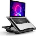 Adjustable Laptop Desk with 8 Angles - Cushioned Lap Desk for 15.6 Inch Laptops, Portable with Handle for Home & Office