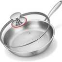 XTBSE Titanium Hammered Pan Pro with Lid, 2025 New Upgrade Non Stick Titanium Pans for Cooking, Ultra-Durable, Scratch-Resistant, Even Heating Frying pans, Compatible With All Cooktops (10 inch)