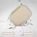 ANKHOH Carrying Case Compatible with Crucial X10/ X9 Pro 4TB/ 2TB/ 1TB Portable SSD, External Solid State Drive Hard Storage Holder Bag Fits for USB-C Cable (Box Only) (Beige)