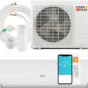 9000 BTU Mini Split Air Conditioner& Heater, 20 SEER2 Wifi Enabled Ductless Wall Mounted Inverter Air Conditioner, Energy Efficient Inverter AC with Heat Pump(Thundrive Series)