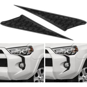 Front Fog Light Decals Compatible with 2014-2024 Toyota 4Runner Accessories Front Bumper Grill Trim ABS Plastic Material, Black