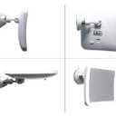 JiBen Square LED Lighted 10X Magnifying Makeup Mirror, Power Locking Suction Cup, Bright Diffused Light and 360 Degree Rotating Adjustable Arm, Portable Cordless Home and Travel Bathroom Vanity Mirror (White)