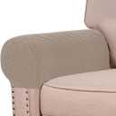 Turquoize Stretch Armrest Covers for Chairs and Sofas Couch Arm Covers for Sofa Spandex Jacquard Armrest Cover Anti-Slip Furniture Protector Washable Armchair Slipcovers for Recliner Set of 4, Sand