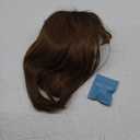 BLONDE UNICORN Natural Brown 16 Inch Bob Wig with Bangs 100% Human Hair,Shoulder Length Wigs for White Women Daily Use 180 Density