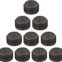 10 Pack 3/4 inches Cap Malleable Cast Iron Pipe, Industrial Pipe for Threaded Black Pipes and Fittings, DIY Steampunk Industrial Vintage Style