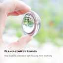QFkris 4Pcs 1.9inch Crystal Dome Magnifying Paperweight, Clear Distortion-Free Optics Convex Lens Set for Physics Classroom Home Decor Graduation Gifts