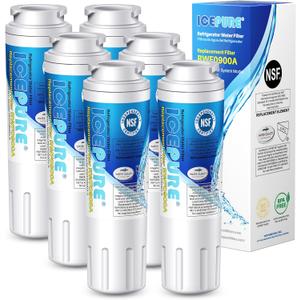 ICEPURE UKF8001Refrigerator Water Filter Replacement for Maytag UKF8001, UKF8001AXX, UKF8001P, Whirlpool 4396395, 469006, EDR4RXD1, EveryDrop Filter 4, Puriclean II, RWF0900A 6PACK