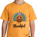 Funny Thanksgiving Shirts for Kids Girls Boys Turkey Pumpkin Toddler Graphic T-Shirt Clothes Tops Tee 2T-8Y (Orange)