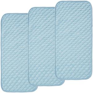 BlueSnail Quilted Thicker Waterproof Changing Pad Liners,3 Count(Blue 13 x 27)