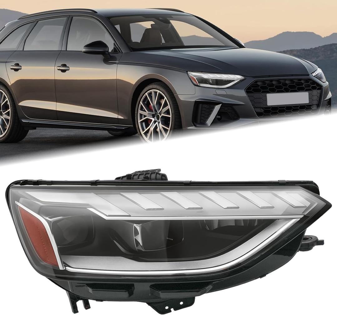 RH LED Headlight Assembly Fit for 2020 2021 2022 2023 2024 Audi A4 S4 Headlamp Right Passenger Side 8W0941034F AU2503223 8W0-941-034-F