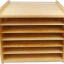 7-Layer Small-Sized Wood Tray Divider for Cabinet, 16.5 in x15.2 in x14 in, 7-Layer Small Size Tray Organizing