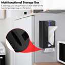 Magnetic Laundry Dryer Sheet Dispenser, Tissue Holder, Garbage Bag Dispenser for Fridge, Kitchen, Laundry (Black)