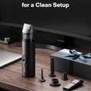 HOTO Handheld Vacuum Cleaner Cordless, Desk Vacuum Cleaner Compressed Electric Air Duster 15000Pa Suction, 4-in-1 Portable Vortex Vacuum Dust Buster Air Blower for Computer, Keyboard, Coffee Grounds