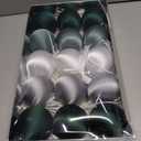 3.15 Inch Satin Christmas Tree Ornaments15 Pcs Velvet Christmas Balls Bulk Set Plastic Shatterproof Xmas Hanging Ornaments Decorations for Tree Garland(Green Silver White)