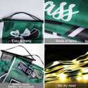 2026 Graduation Banners Lighted Decor Class of 2026 Congrats Grad Porch Sign Party Banners Supplies with LED Light Welcome Hanging Door Decorations for Indoor Outdoor(Green and Black)